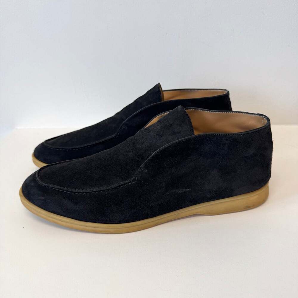 LORO PIANA Black Suede Open Walk